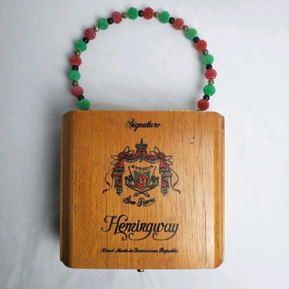 Vintage Hemingway Cigar Box Purse - Picture 1 of 8